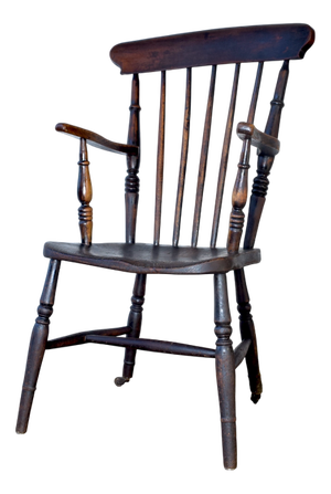 Antique Windsor Victorian Chair, 1890s