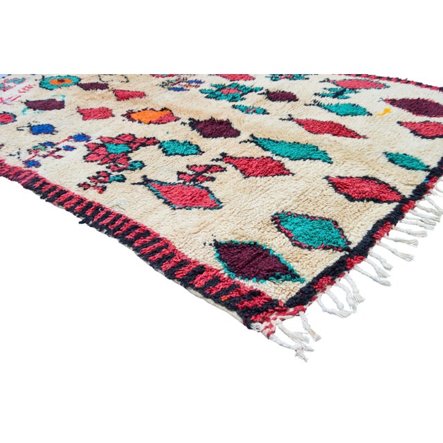 Teal Mid 20th Century Vintage Moroccan Rug - 4′8″ × 8′2″ For Sale - Image 8 of 11