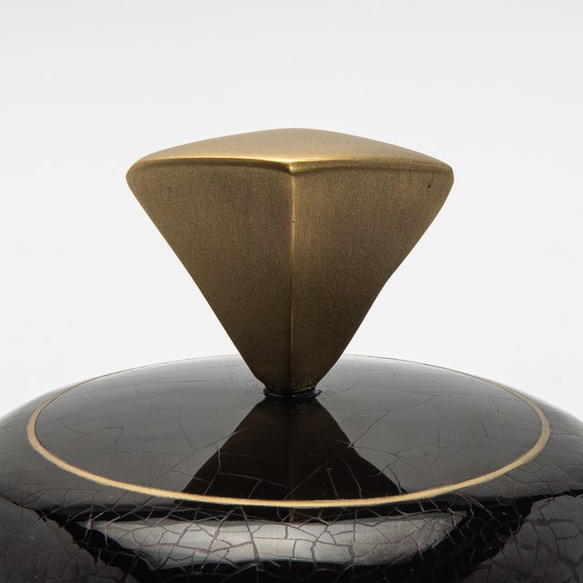 Set of 2 Round Boxes in Black Shell by Kifu Paris For Sale - Image 10 of 10