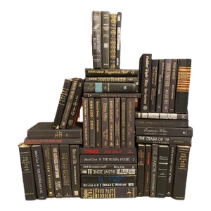 Vintage Late 20th Century Black Books - Set of 50