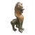 Vintage Thai Bronze Singha Guardian Lion Sculpture With Gilt Accents & Verdigris Patina, 16”h For Sale