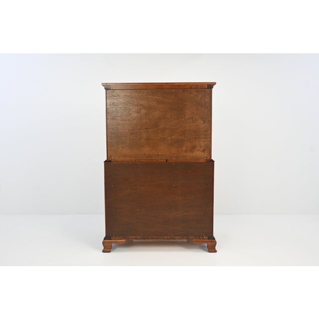 Stickley Chippendale Style Cherry Highboy Dresser | Newly Refinished For Sale - Image 14 of 15