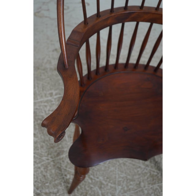 Brown Dr Dimes Tall Back Windsor Arm Chair For Sale - Image 8 of 18