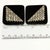 Abstract 1980s Vintage Deco Revival Earrings Black Resin & Baguette Rhinestones, A Pair For Sale - Image 3 of 3