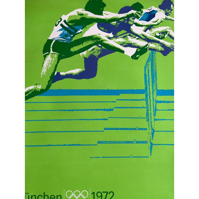 Munich Olympic Games Running over Obstacles Poster by Otl Aicher, 1972 For Sale - Image 3 of 6