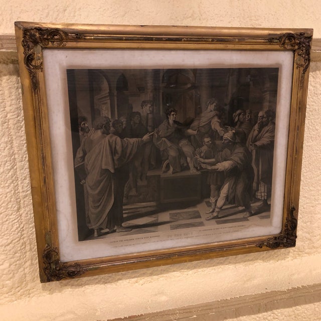 Early 19th Century Royal Collection Trust Engraving of Elymas the Sorcerer Struck with Blindness, Framed For Sale - Image 9 of 9