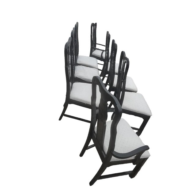 Mid 20th Century Singer Furniture Asian Inspired Set of 8 'Chin Hua ...