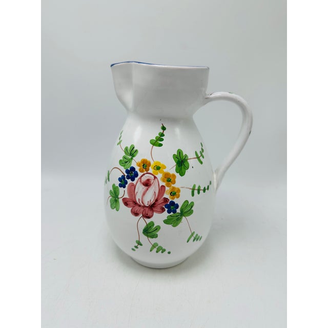 Vintage Italian Ceramic Pitcher For Sale - Image 4 of 6