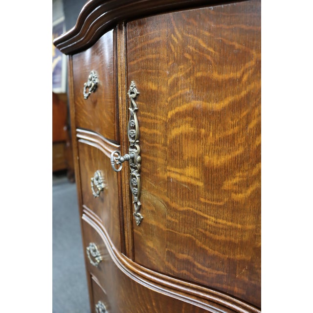 Pulaski Furniture Victorian Style Quarter-Sawn Oak Lingerie Chest For Sale In Philadelphia - Image 6 of 14