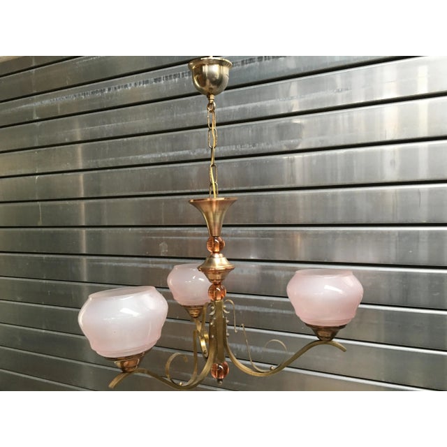 Art Deco Chandelier, 1950s For Sale - Image 11 of 17