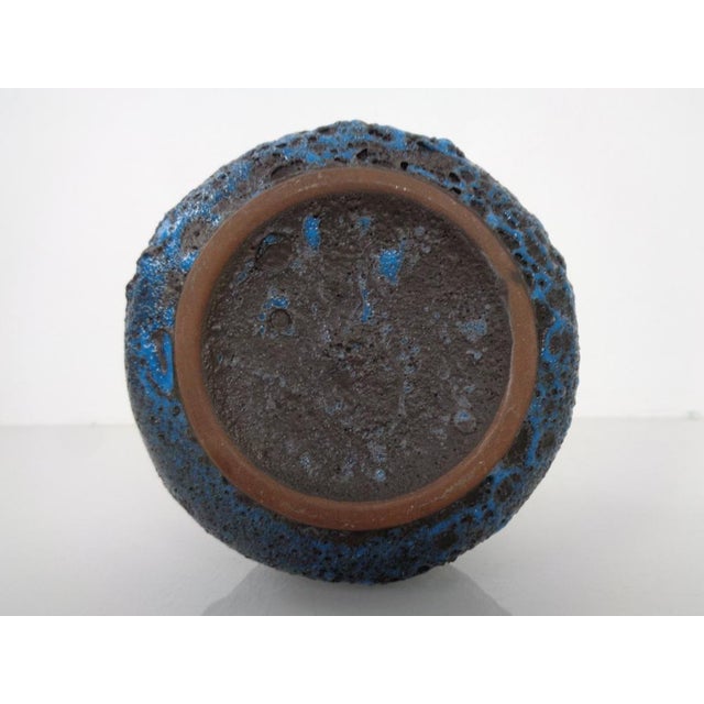 Turquoise Lava Ceramic Vase from Gräflich Ortenburg, Germany, 1960s For Sale - Image 17 of 18
