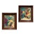 Pair of Contemporary Abstract Paintings in Antique Frames For Sale
