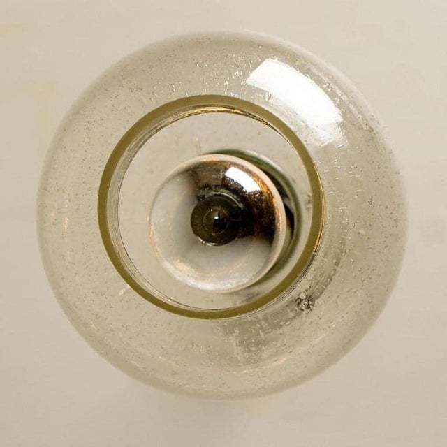 Hand Blown Glass Tube Pendant Lights from Staff Lights, 1970s, Set of 2 For Sale - Image 3 of 11