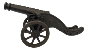 Vintage Decorative Cannon in Iron, 1940s