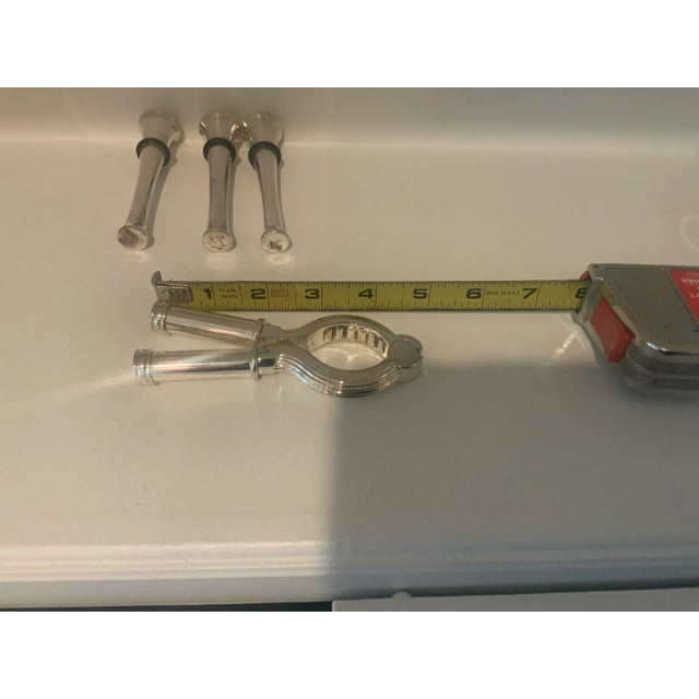 Vintage Silver Plate Bottle/Wine Stoppers -Set of 5 For Sale - Image 11 of 12