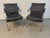 Striking mid-century modern leather and chrome armchairs designed by Rudolf Glatzel for Walter Knoll. These sophisticated...