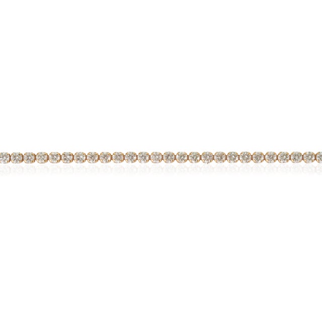 3.49Ct Round Brilliant Diamond Tennis Bracelet in 14k Solid Yellow Gold For Sale - Image 4 of 16