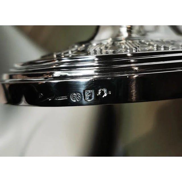 Metal Art Nouveau Viennese Silver Candleholders by Rudolf Steiner, 1900s, Set of 2 For Sale - Image 7 of 8