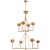 Julie Neill for Visual Comfort Signature Alberto Large Two-Tier Chandelier in Antique Gold Leaf For Sale