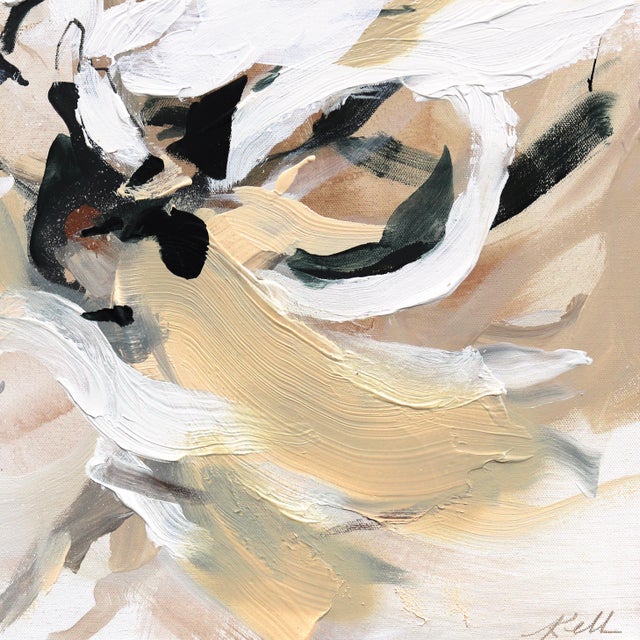 2020s Unbraiding in the Sun - Abstract Expressionist Neutral Beige Floral Original Artwork by Kellie Newsome For Sale - Image 5 of 9