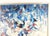 Mid-Century Modern Vintage Midcentury Modern Abstract Expressionist Oil on Canvas Painting in Blue, Marion Riseman, 1974 For Sale - Image 3 of 6