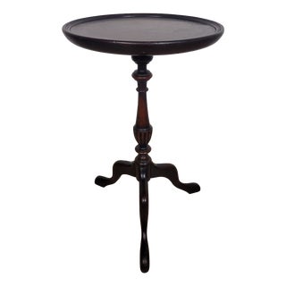 Victorian English Tripod Circular Wine Table in Mahogany, 1890 For Sale