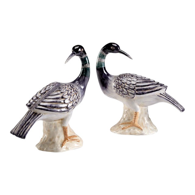 Chelsea House Black Loon Sculptures - A Pair For Sale