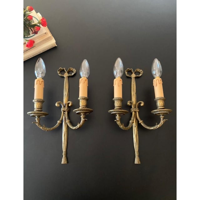 Bronze Wall Lights, 1960s, Set of 2 For Sale - Image 9 of 13