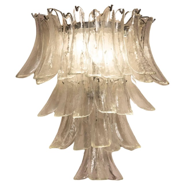 Wall Light in Transparent Glass Petals from Venini, 1970s For Sale - Image 12 of 12