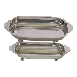 1970’s Vintage/New Frank Cobb Silverplate Oblong Sweet Dishes- Set of 2