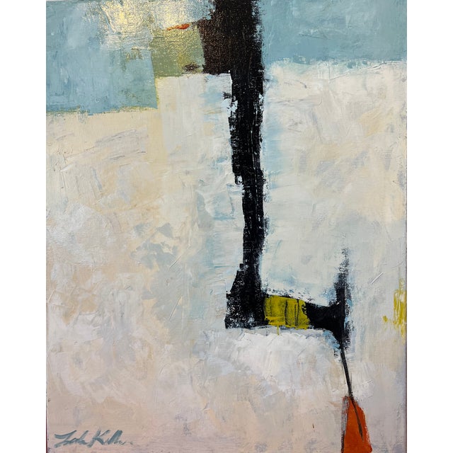 This dramatic abstract expressionist painting is done in acrylic and sybolizes the need for a rutter in one's life. The...