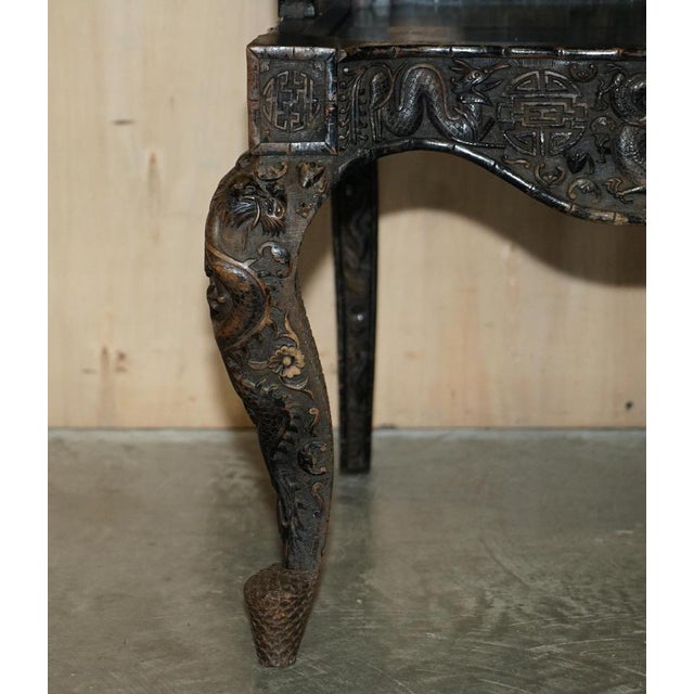 Antique Chinese Dragon Carver Armchair, 1880s For Sale - Image 13 of 18