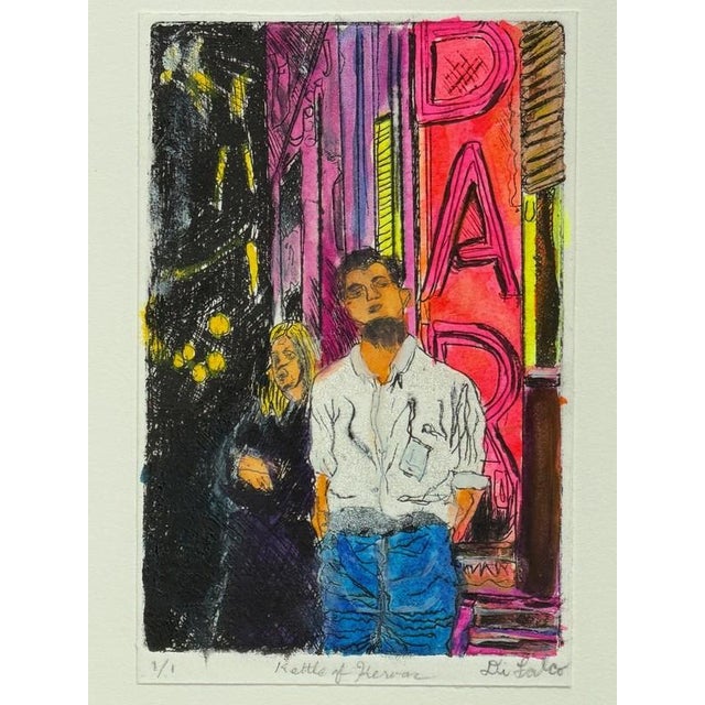 This artwork titled "Kettle of Kerouac" is from the estate of award winning Philadelphia-based artist Jerry DiFalco...