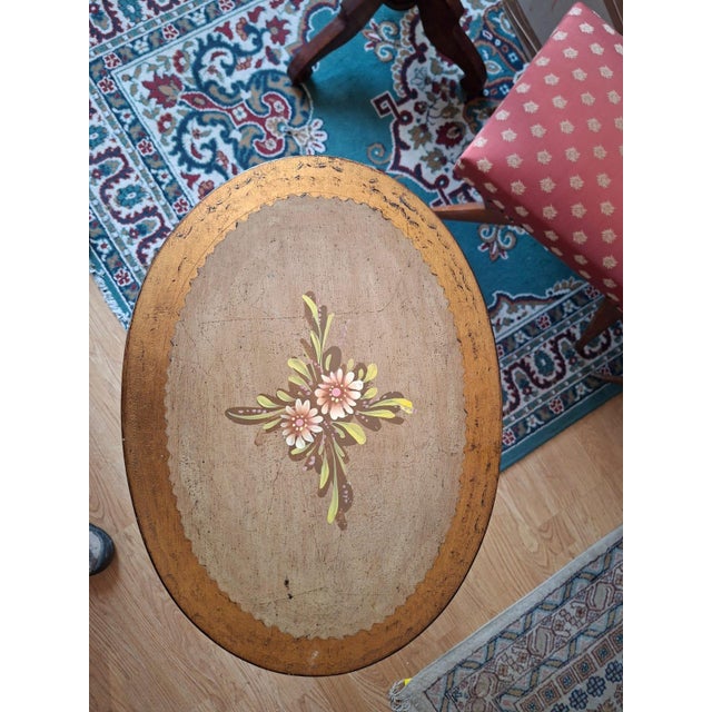 Lacquered and Gilded Oval Coffee Table, 1960s For Sale - Image 14 of 18