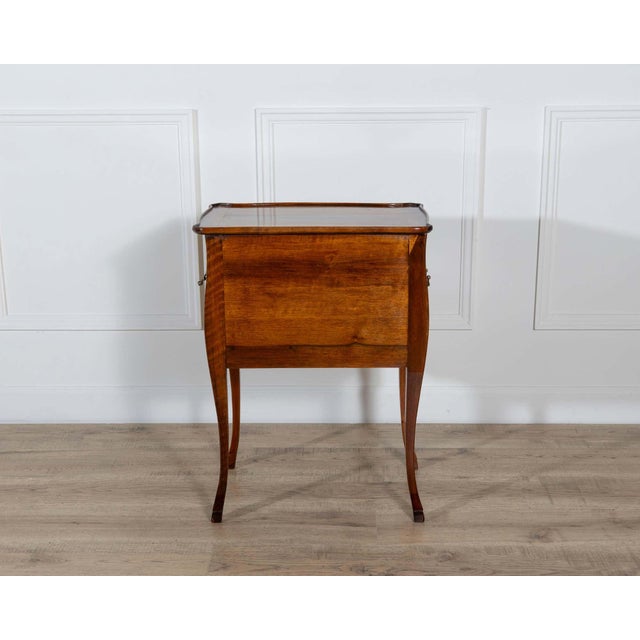 Late 19th-Century French Walnut Bedside Cabinet with Hidden Writing Desk For Sale - Image 11 of 11