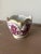 French French Porcelain Cachepot With Hand-Painted Puce Floral and Gilt Rim For Sale - Image 3 of 6