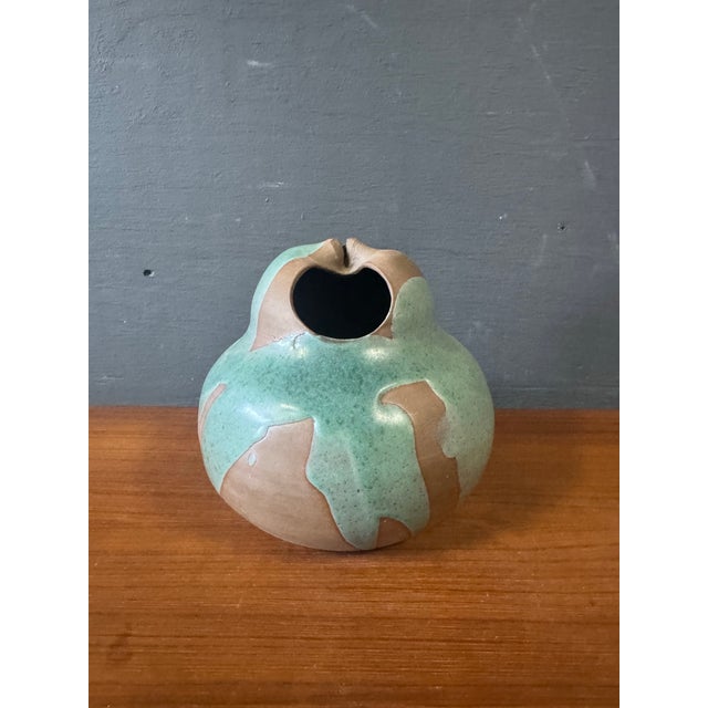 Celadon Mid 20th Century Studio Pottery Signed For Sale - Image 8 of 10