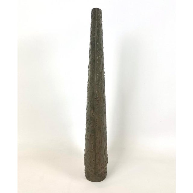 1970s Large Brutalist Copper-Plated Vase, 1970s For Sale - Image 5 of 11
