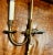 Metal Vintage Solid Brass Electric Candle Stick Rope and Tassel Wall Sconce With Linen Shade For Sale - Image 7 of 14