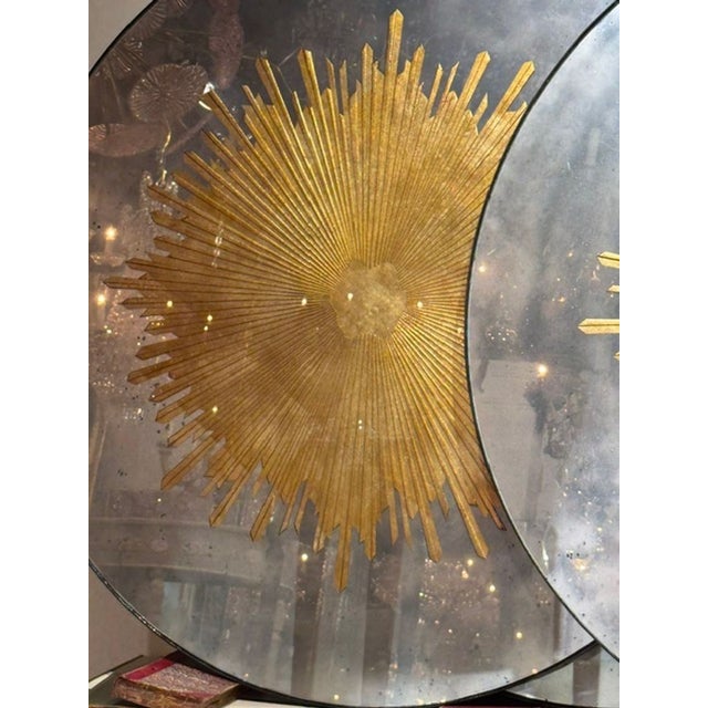 Jansen Design Eglomise’ Sunburst Mirror For Sale - Image 4 of 6