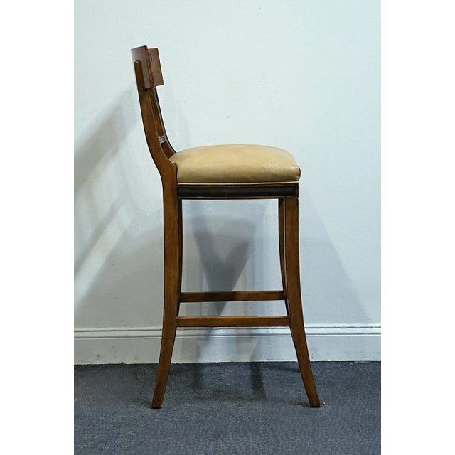 Early 21st Century Michael Taylor Designs White Collection Contemporary Mediterranean Inspired Bar Stool 11038-1 For Sale - Image 5 of 11