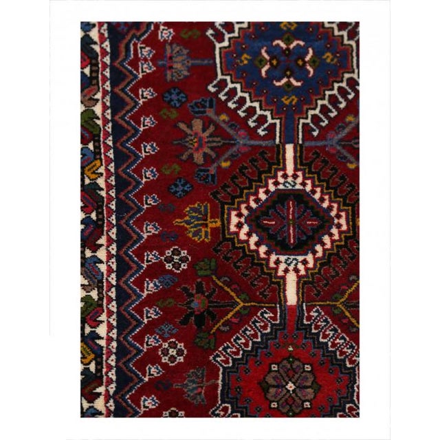The pile used in Yalameh rugs is very fine, particularly in comparison to other tribal designs, using soft wool based on a...