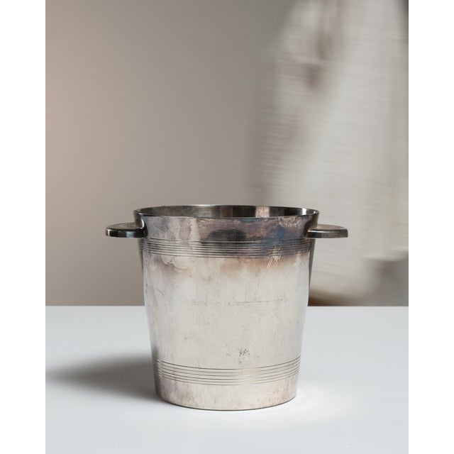 Mid 20th Century France White Silver Ice Bucket For Sale - Image 9 of 15