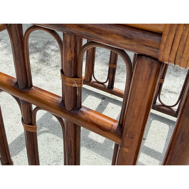 Vintage Organic Modern Rattan and Bamboo End Table For Sale - Image 11 of 12