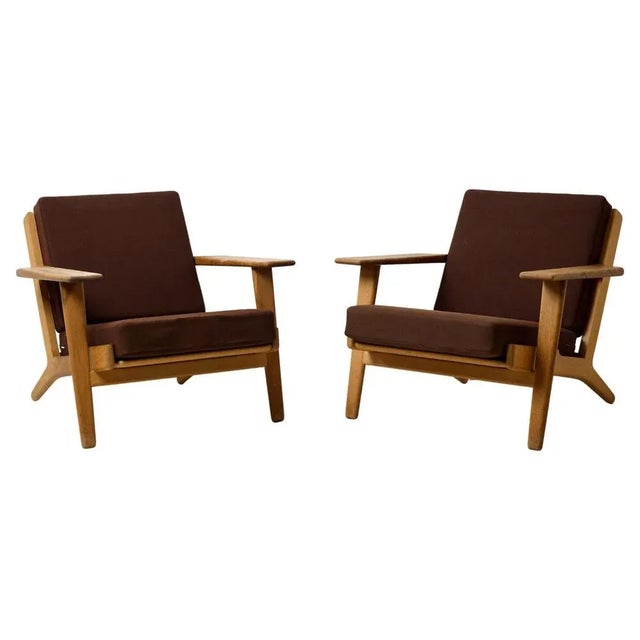 Set of Modern Scandinavian Model Ge-290 Armchairs attributed to Hans J. Wegner for Getama, 1890s For Sale - Image 11 of 11