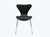 3107 Chair in Black with Upholstery by Arne Jacobsen for Fritz Hansen, 1997 For Sale - Image 13 of 13
