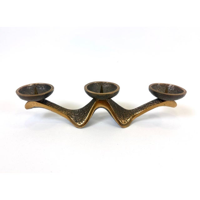 Brutalist Bronze Candleholder, 1970s For Sale - Image 11 of 12