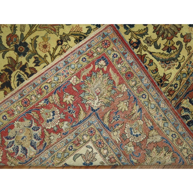 Antique Zabihi Collection Persian Qum Room Size Rug For Sale - Image 4 of 11