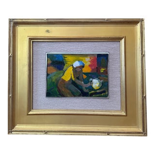 "Making Tea", Oil on Canvas by Joseph Puchinskiy For Sale