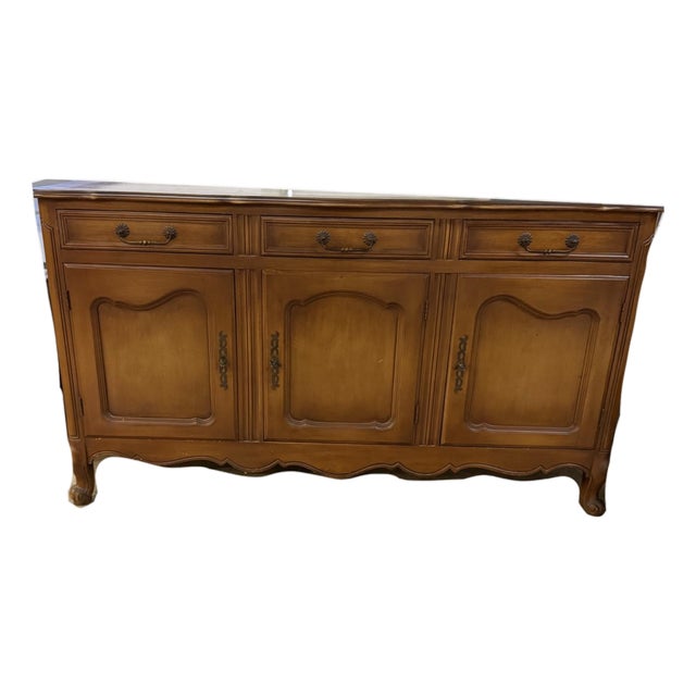 French Provincial Louis XV Style Buffet Sideboard For Sale